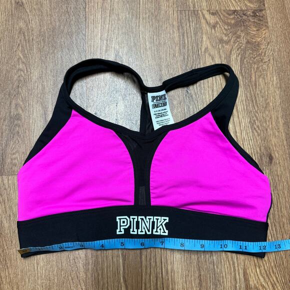 Victorias Secret PINK Black Ultimate Unlined Mesh Insert Sports Bra Size Small - Picture 6 of 6